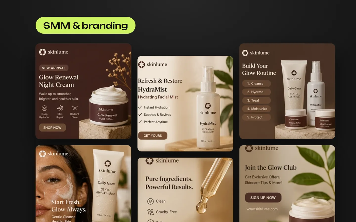 SMM and Visual Branding for SkinLume