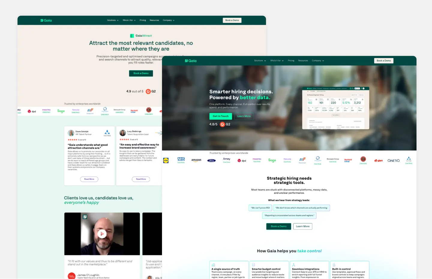 Великий сайт на Webflow для recruitment-tech платформи
