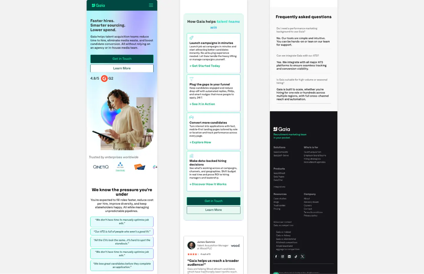 Великий сайт на Webflow для recruitment-tech платформи